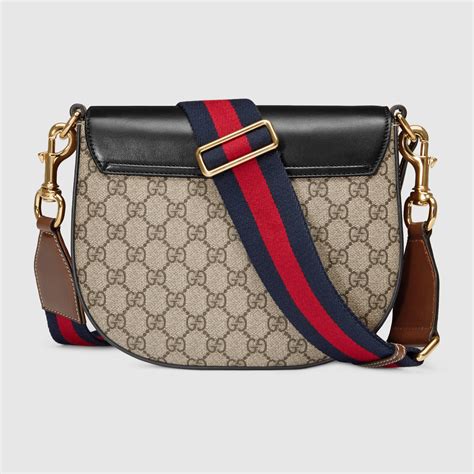 gucci supreme borsa|gucci leather shoulder bag.